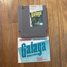 Galaga Demons of Death NES Cartridge Manual(Nintendo NES, 1988) UNTESTED