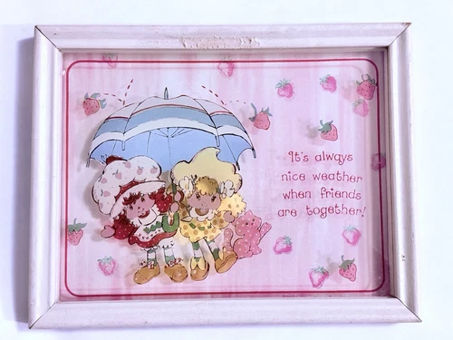 1980 Strawberry Shortcake American Greetings Framed 3D Picture