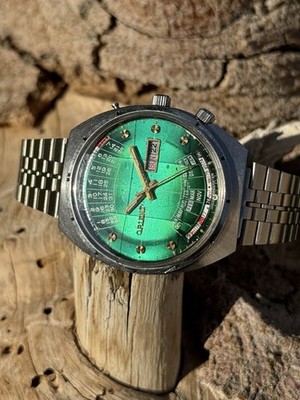 Vintage Orient Perpetual Calendar Green Dial Automatic Y469672-4A | Japan | Rare