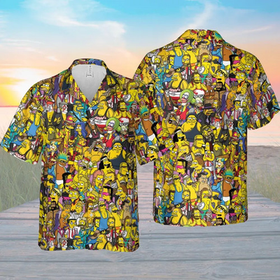 #ad #ad Simpsons Hawaiian Shirt Homer Simpson Shirt Bart Simpson Hawaiian Shirt $21.00