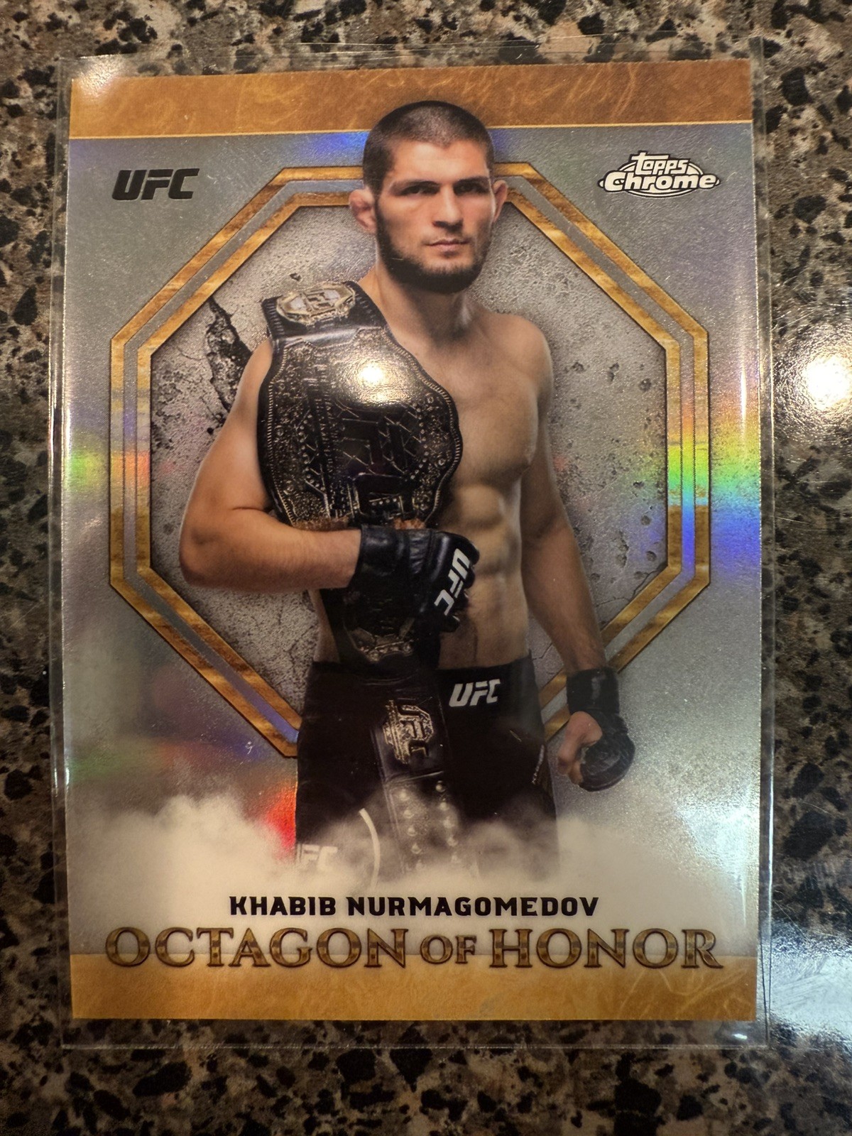 2019 UFC Topps Chrome Retractor Octagon of Honor Khabib Nurmagomedov #OH-KN