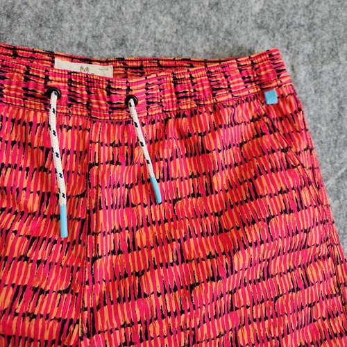 Psycho Bunny Swim Trunk Shorts Youth 14-16 Red Orange Lined Drawstring Logo - Picture 6 of 15