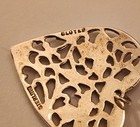 Vintage George Cloyed Sterling Silver Heart Floral Charm Pendant — photo 4