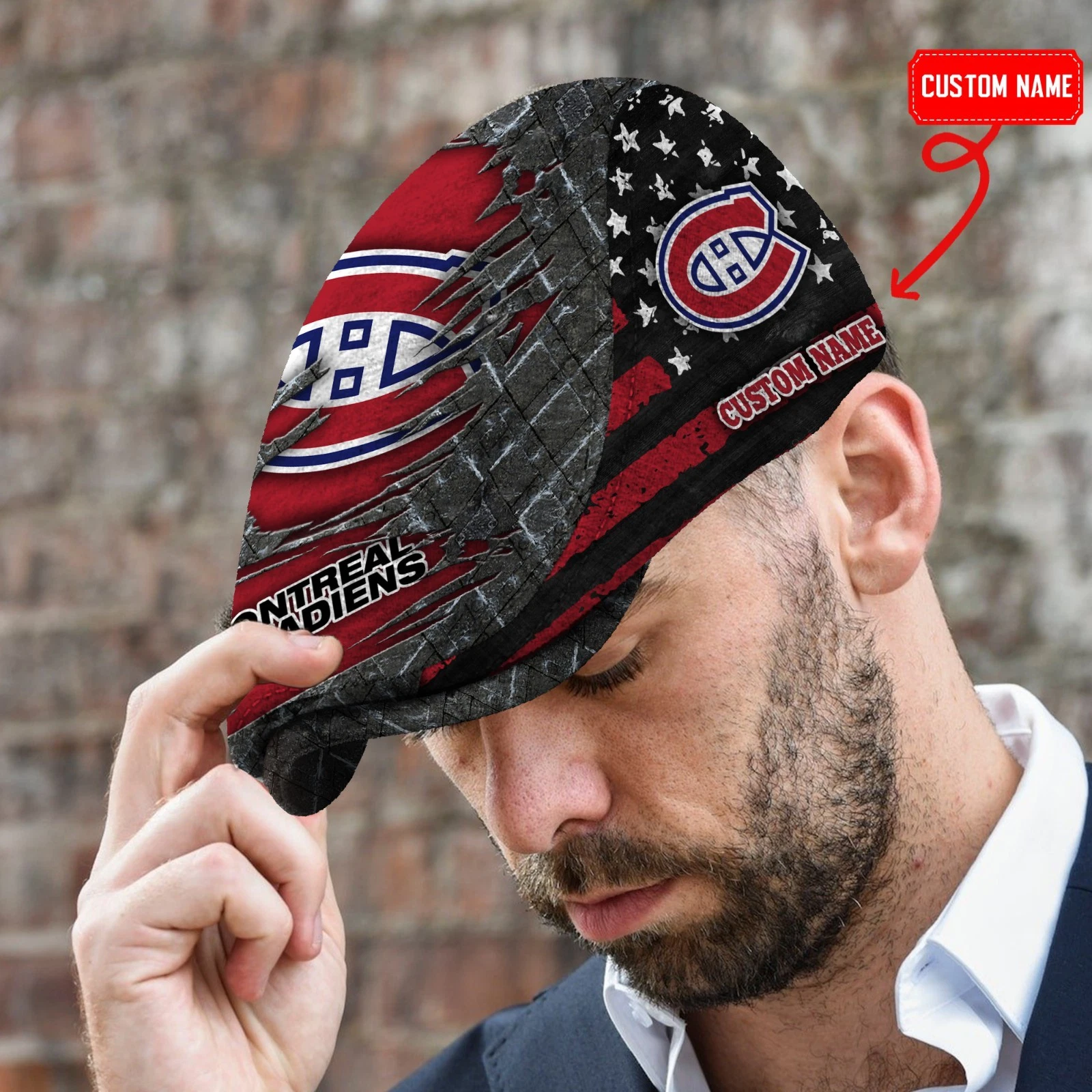 Montreal Team Canadiens Jeff Cap NHL Jeff Cap Golf Cap Newsboy Cap Flat Cap
