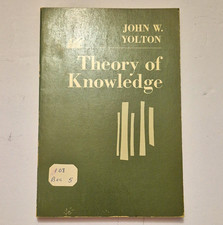 Theory of Knowledge John W. Yolton PB Sources in Philosophy Macmillan 1965 1st
