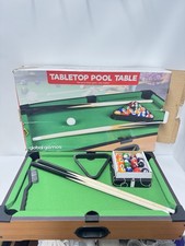 Global Gizmos Tabletop Pool Table Mini Portable Game Set
