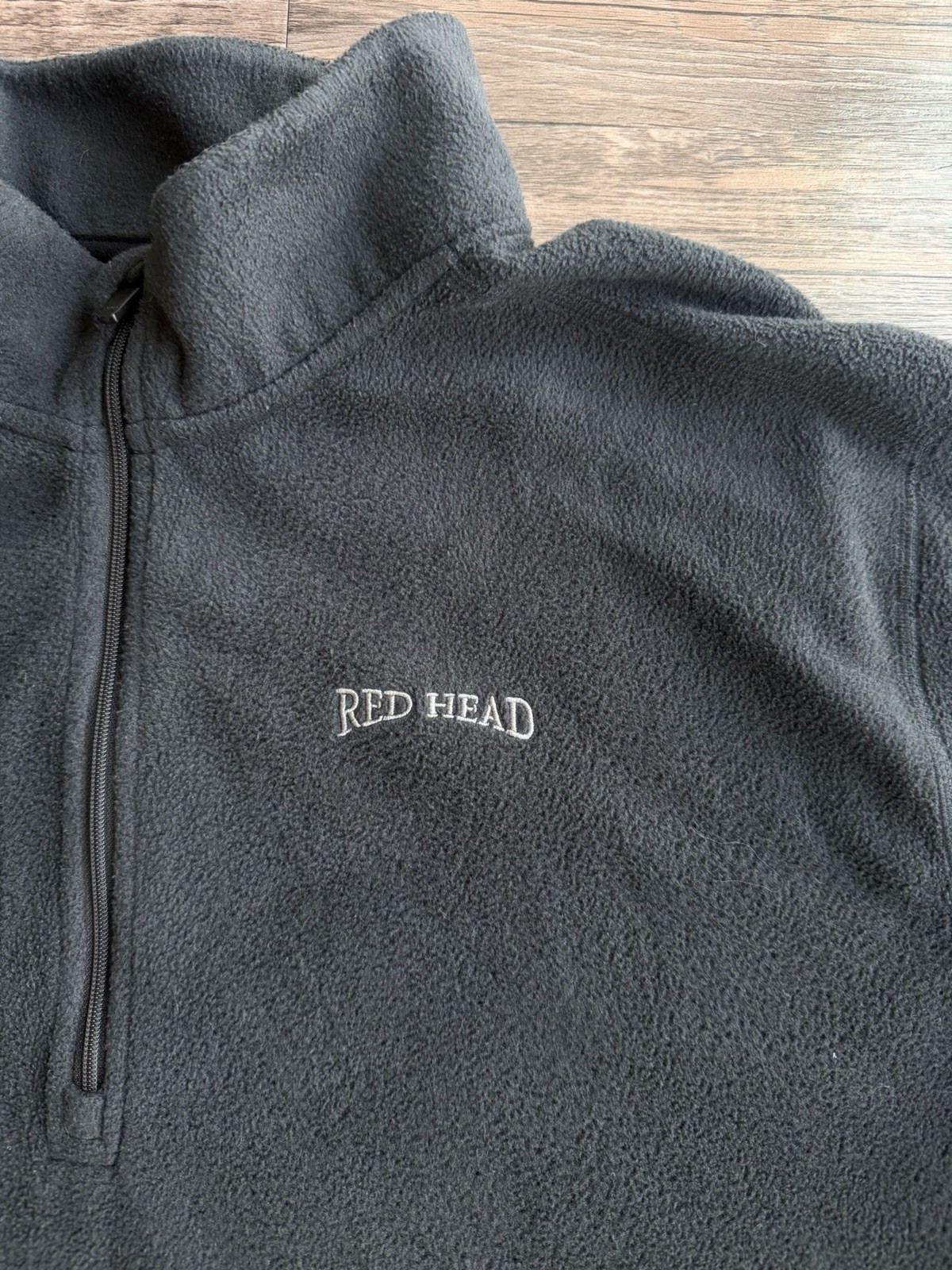 Red Head Fleece Full Zip Jacket Mens 2X Black Embroidered Logo Outdoors Hunting thumbnail 2
