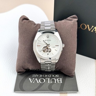 Bulova Classic Surveyor Automatic Silver Dial Stainless Steel Men's Watch 96A274