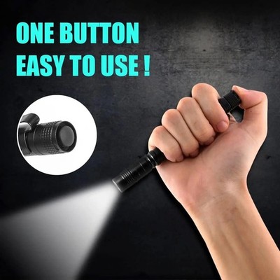 Portable Mini LED Pen Light Flashlight IPX4 Waterproof Aluminum 5W 250 Lumen