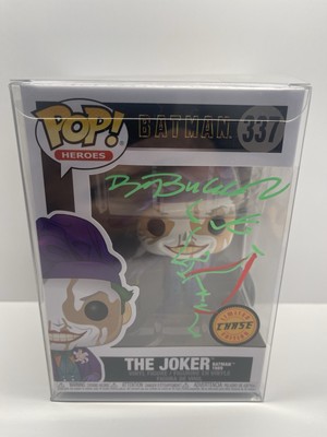 SIGNED Funko Pop BATMAN THE JOKER Chase #337 SWAU BRIAN BUCCELLATO