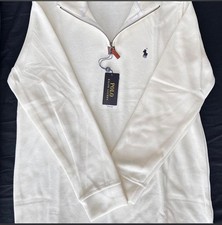 Image of Ralph Lauren Men's Cream Quarter Zip   Brand New With Tag Size Medium 1/4 #new