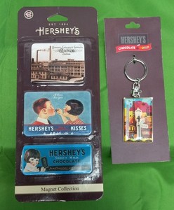 Hershey's Chocolate World Keychain and Three Magnets w/Original Tags
