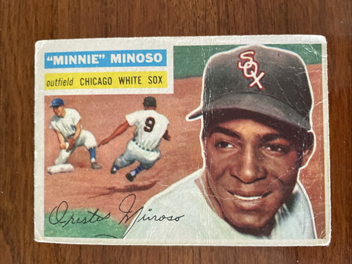 Minnie Minoso [White Back] #125 1956 Topps card