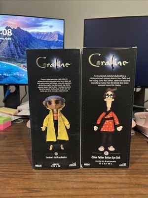 2 NECA Coraline the Movie 10-inch Prop Replica Dolls Action
