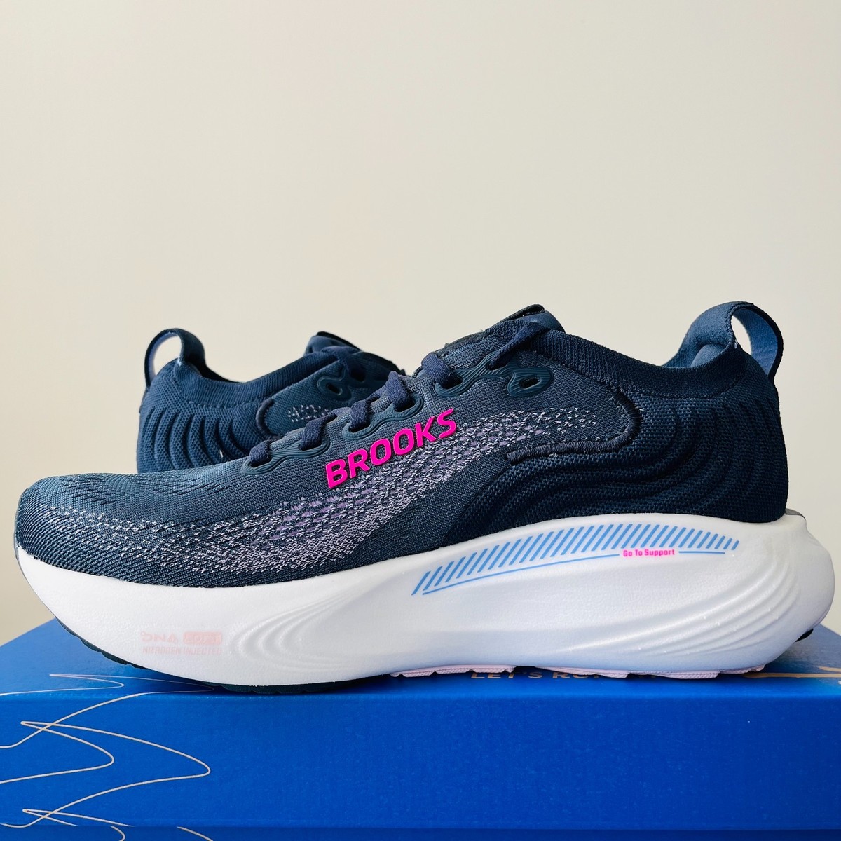 ピンクインブルー Brooks Women's Adrenaline GTS 25 Spellbound/Blazing Bell/Pink NEW