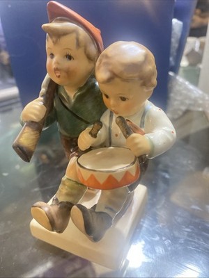 Goebel Hummel  Drummer Boys  Figurine Germany Vintage With Box & Bag