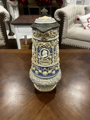 Antique Mettlach  Nuremberg Artists  Master Stein  Pattern 1169 2.5L Excellent