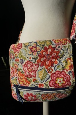 Vera Bradley Messanger Bag Handtasche Tasche Baumwolle Blumenmuster