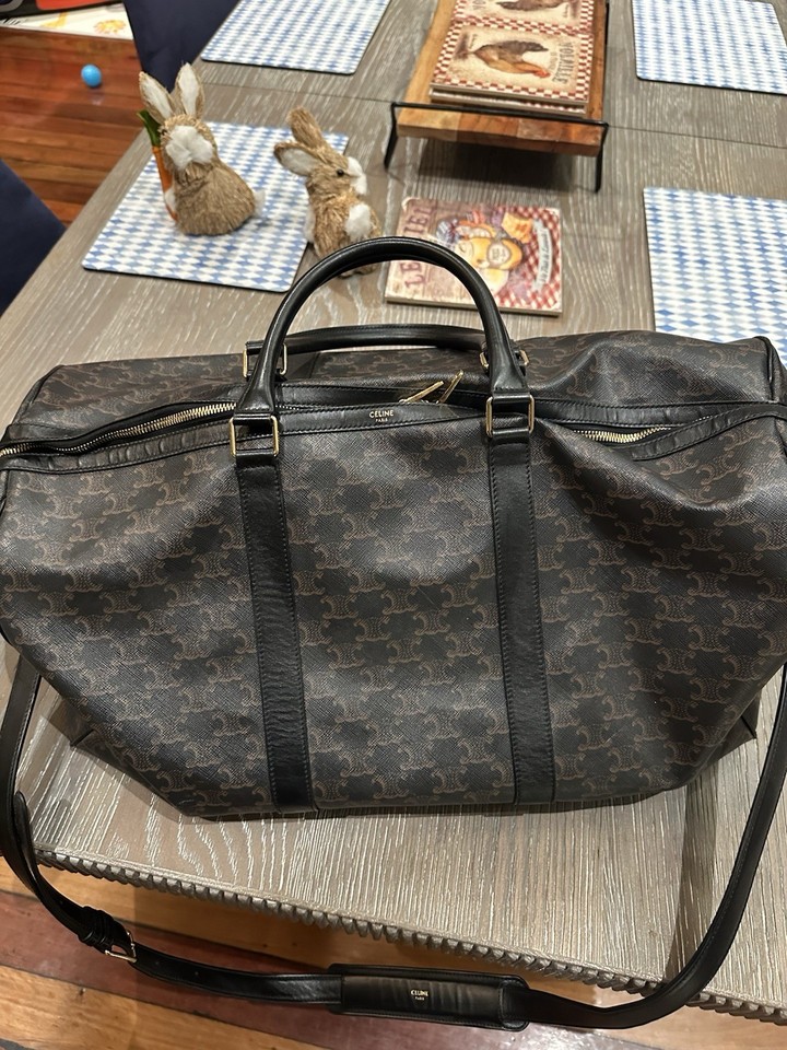 CELINE Large Printed Coated-Canvas Duffle Bag - Preowned very good condition