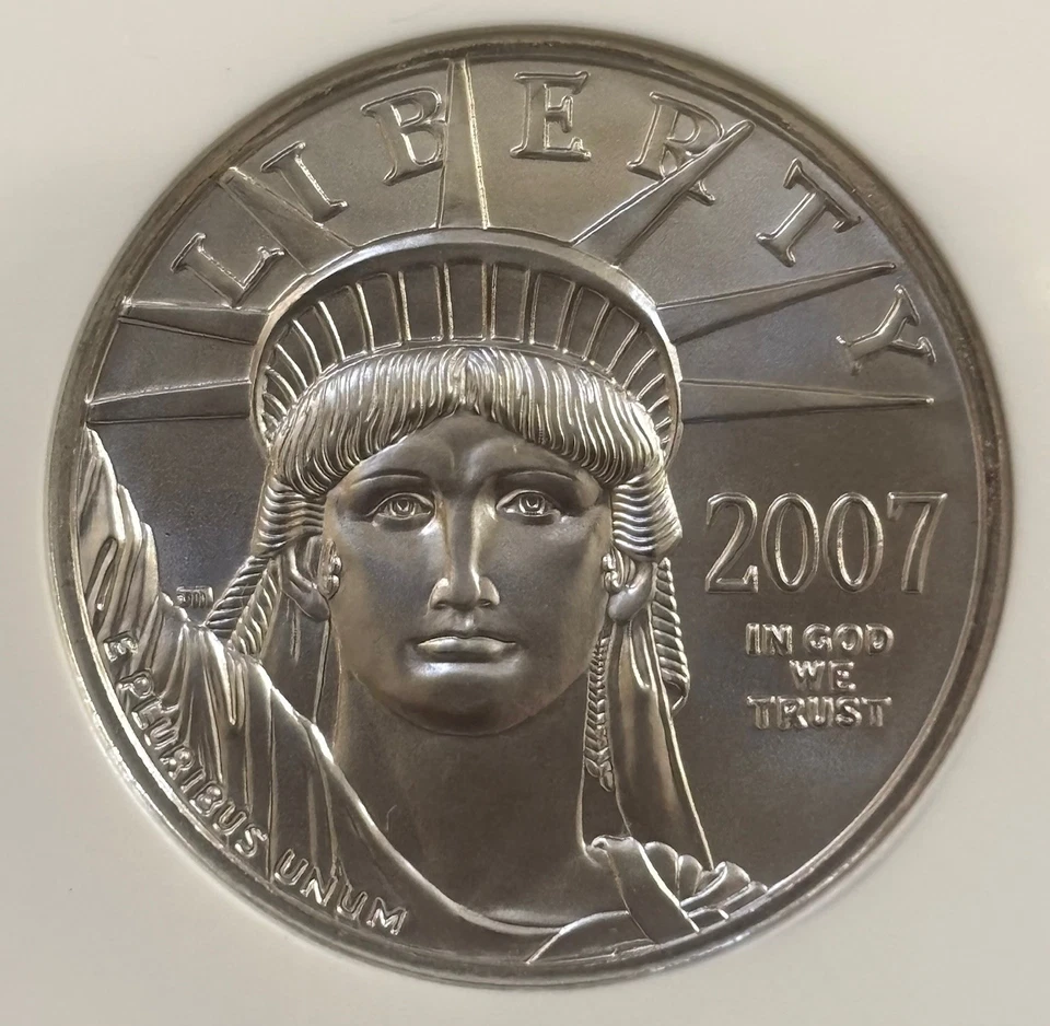 2007 Platinum American Eagle $50 1/2 ounce NGC MS69-Older Holder (#1017) - Image 3 of 4