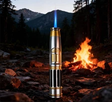 8.7" Ever Tech Saber Cigar Torch  w/ Individual Box Christmas Gift Golden Camp