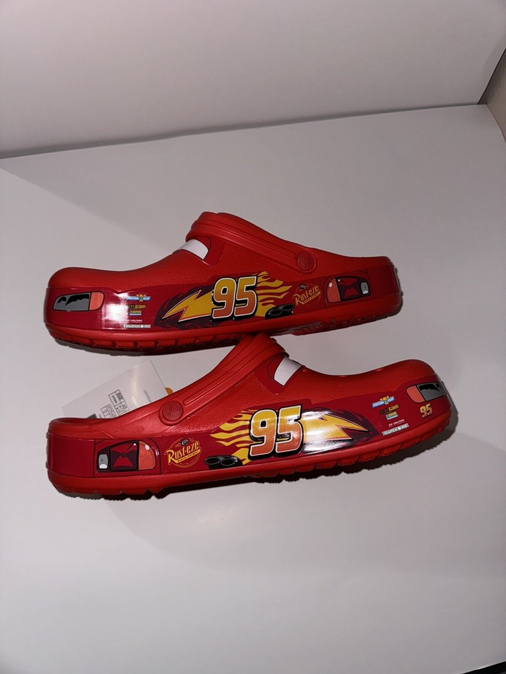 BRAND NEW Crocs Classic Clog Cars Lightning Mcqueen Disney Pixar Size