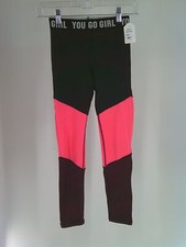 Dance Leggings H M Medium Child Black Pink Jazz Gymnastics Color Block
