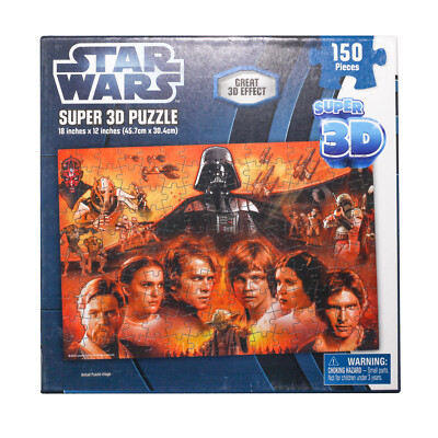 New Star Wars Super 3D Puzzle   150 Pieces Featuring Obi-Wan, Luke, Leia, Vader