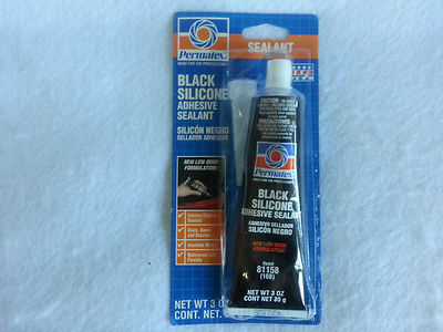 PERMATEX 81158 Black Silicone Adhesive Sealant - 3oz. Tube | eBay