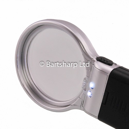 Handgehaltene LED beleuchtete Lupe Vergrößerungsglas 3X Vergrößerung + Ständer - Bild 2 von 5