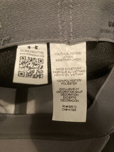 Under Armour Hat Youth Small/Extra Small Fitted Grey Baseball Cap - Picture 7 of 8