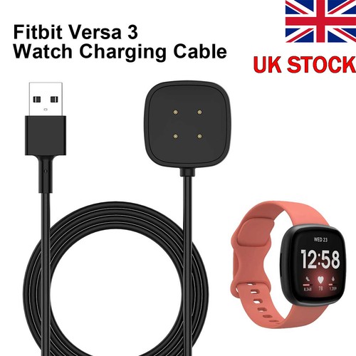 USB Charging Cable Dock for Fitbit Versa 3/ 4, Sense 1/ 2, Watch Charger Lead UK - Picture 2 of 11