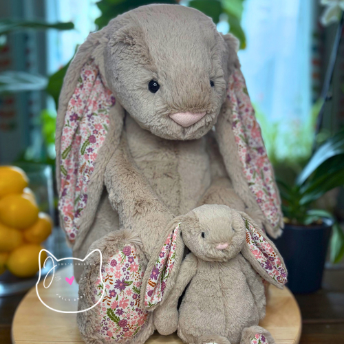 Jellycat HUGE Blossom Beige Bunny 'Petal' New NWT BIG Soft Plush