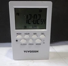 VIVOSUN 7 Day Timer Digital Programmable Electric Timer Dual Outlet Switch