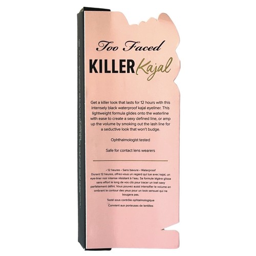 Delineador de ojos Killer Kajal negro intenso de larga duración de TOO FACE (0,012 oz.) - Imagen 4 de 4