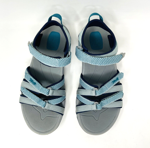 Teva Tirra Womens Sandals 7 Gray Blue Hiking Travel Walking Beach Trekking - Picture 4 of 15