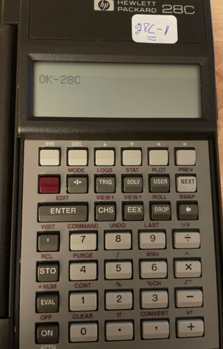 Vintage Hewlett Packard HP-28C Scientific Calculator -- TESTED/NEW BAT/MORE (1) - Picture 2 of 6