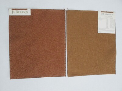 15 Jim Thompson 100% Woven Cotton Samples - Style Image - Cinnabar - 9.5'' x 7.5''