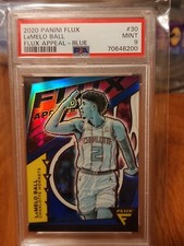 2020-21 Panini Flux LaMelo Ball Appeal RC rookie blue prizm parallel #/99 PSA 9