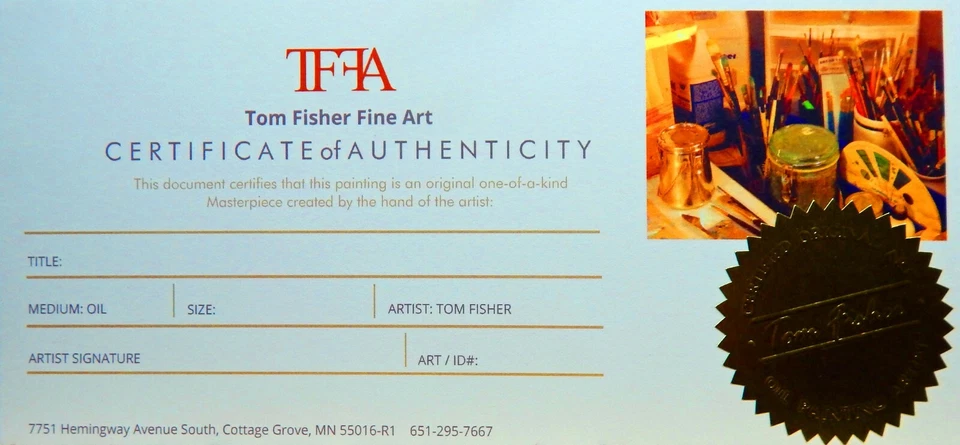 Casa adosada inglesa campo realista impresionismo pintura al óleo paisaje Foto 2 de 4