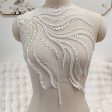 Applique Embroidery Floral Lace Patches Sewing for Bridal Wedding Costume Decor