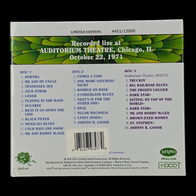 SEALED, Grateful Dead ‎– Dave's Picks, Volume 3, Audio CD, US