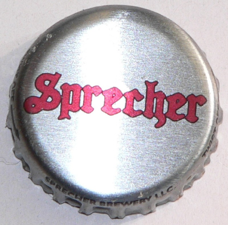 bottle cap, Sprecher Brewery craft rootbeerbeveragered/silver/chrome collectible