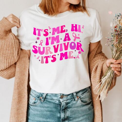 T-shirt It's Me Hi I 'm a Survivor It's Me modna koszulka świadomość - Zdjęcie 1 z 4