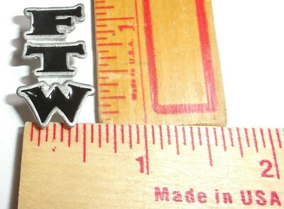FTW pin vintage collectible old biker vest hat pinback motorcycle memorabilia