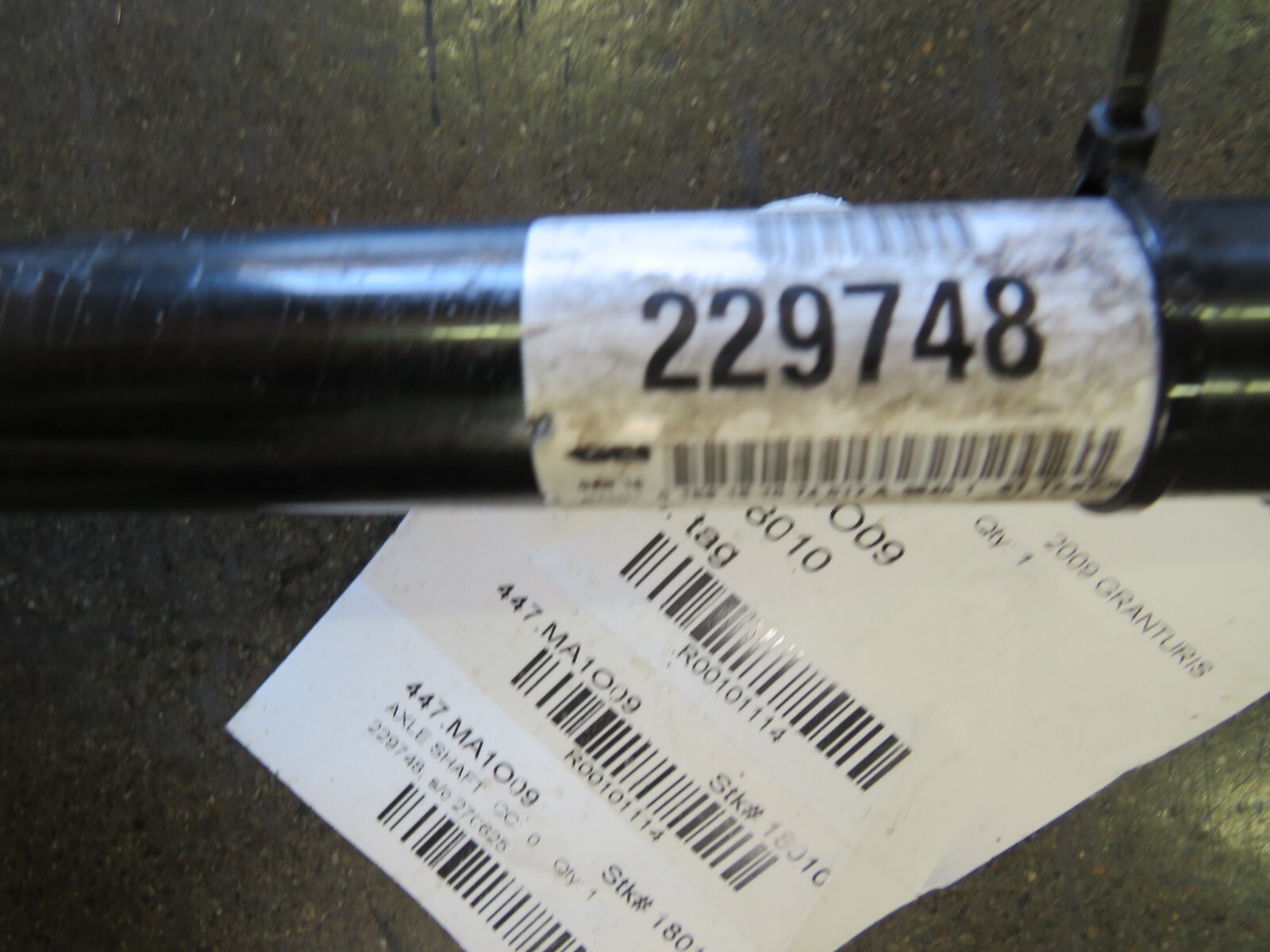 Maserati Quattroporte, Granturismo, Axle Shaft, Used, P/N 229748, s/c 270625
