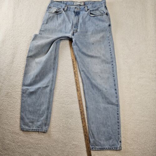 Jeans vintage Levi's 550 uomo taglia 38x34 gamba dritta lavaggio pietra chiaro Y2K grunge - Foto 5 di 19