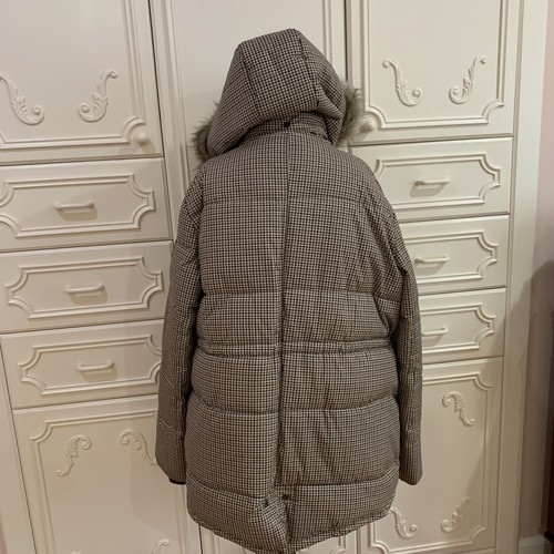 LAUREN RALPH LAUREN HOODED HOUNDSTOOTH PUFFER COAT JACKET FAUX FUR TRIM XXL - Picture 16 of 19