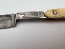 Antique Wade  Butcher Straight Razor Sheffield England w/Goldbug box