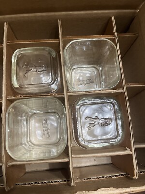 Vintage Made In England Johnnie Walker Scotch Whiskey  Rocks Glass  Set Of  4